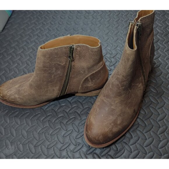 New Womens Kork-Ease Riley Brown Oiled Distressed‎ Leather Ankle Booties NWOB - Picture 3 of 8